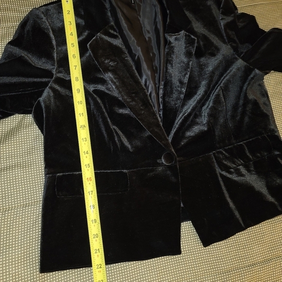 Daisy Fuentes Women's Black Polyester Long Sleeve One Buttons Fitted Blazer XL - Picture 15 of 16